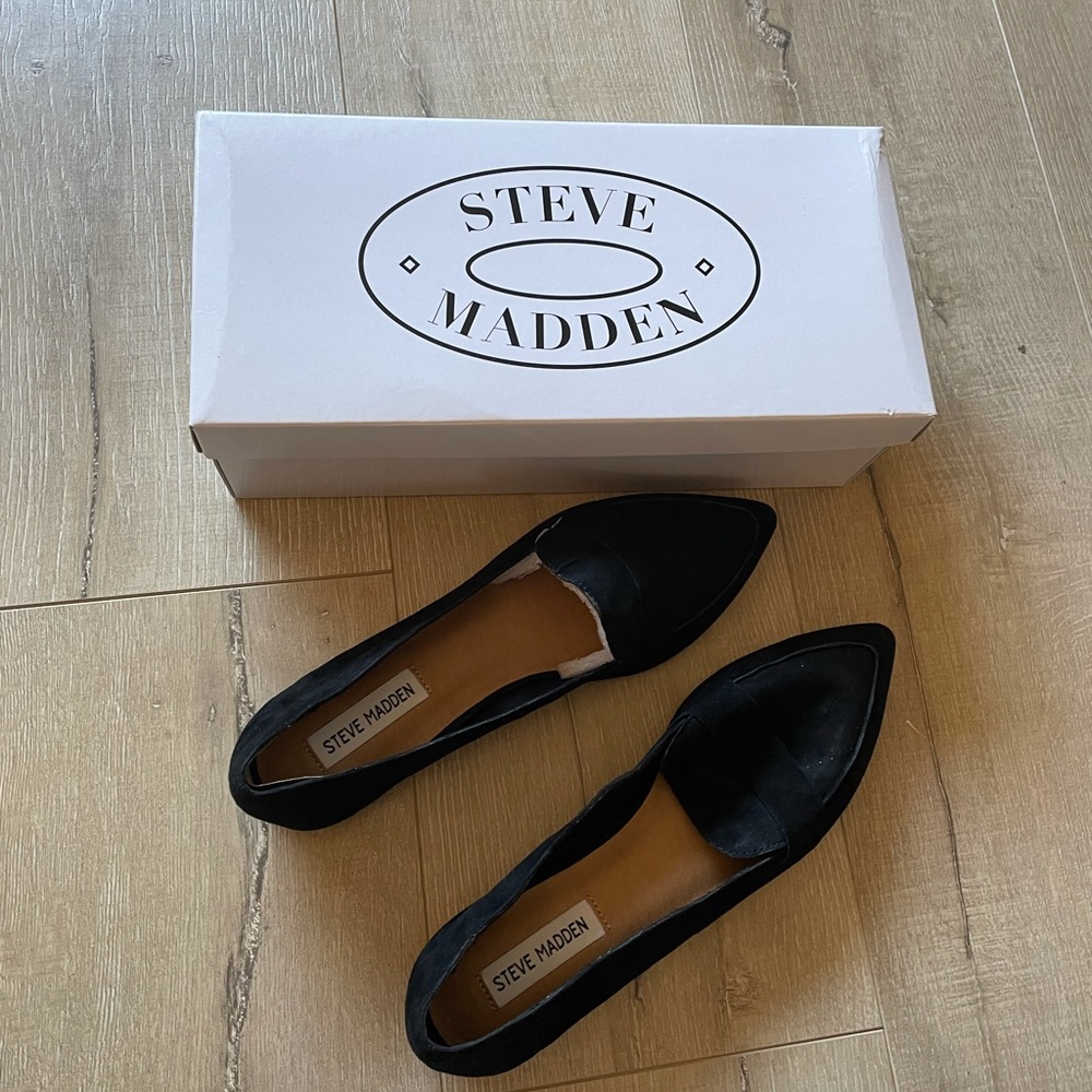 Brand New Steve Madden Black Loafers